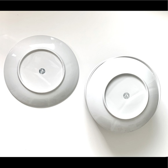 MCM Naaman Israel White Porcelain Divided Luncheon Fondue Appetizer Plates - 7pc - Picture 4 of 11